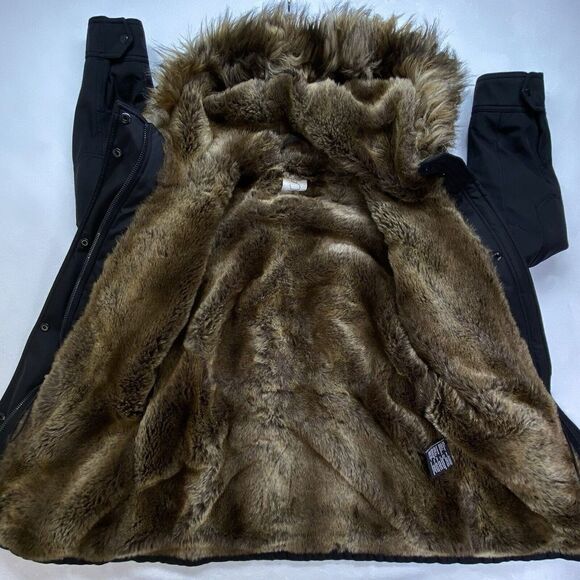 S13/NYC Winter Coat Womens Small puffer parka Faux Fur Hood lining penny lane - Picture 11 of 16